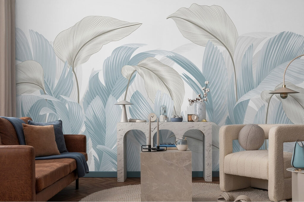 Pale layered leaves — interior 2