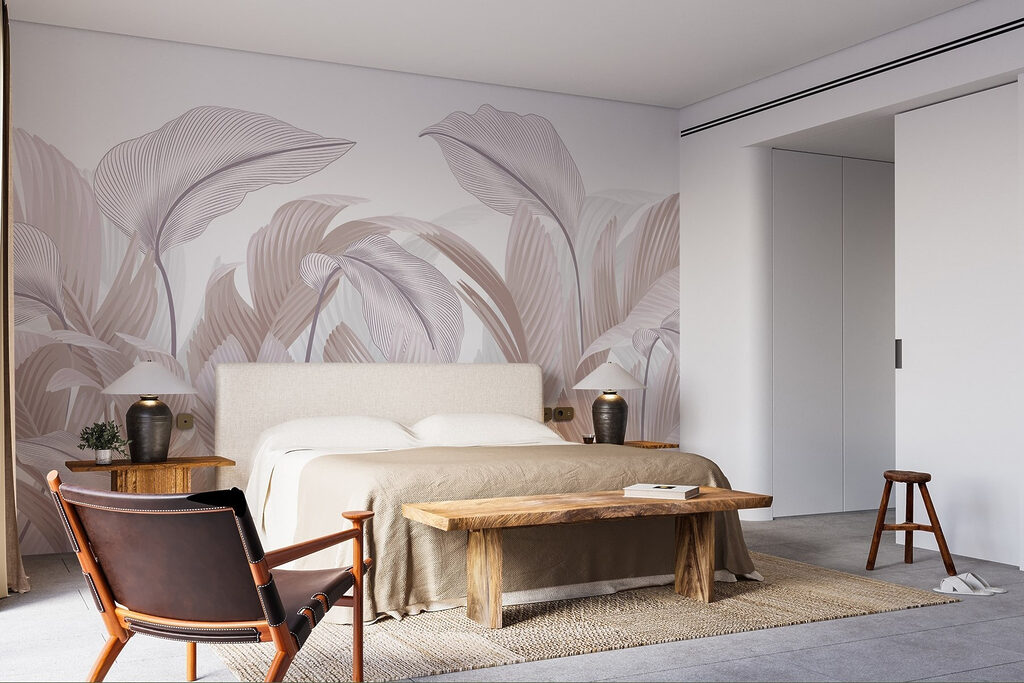 Leaves in Fine Lines in an interior