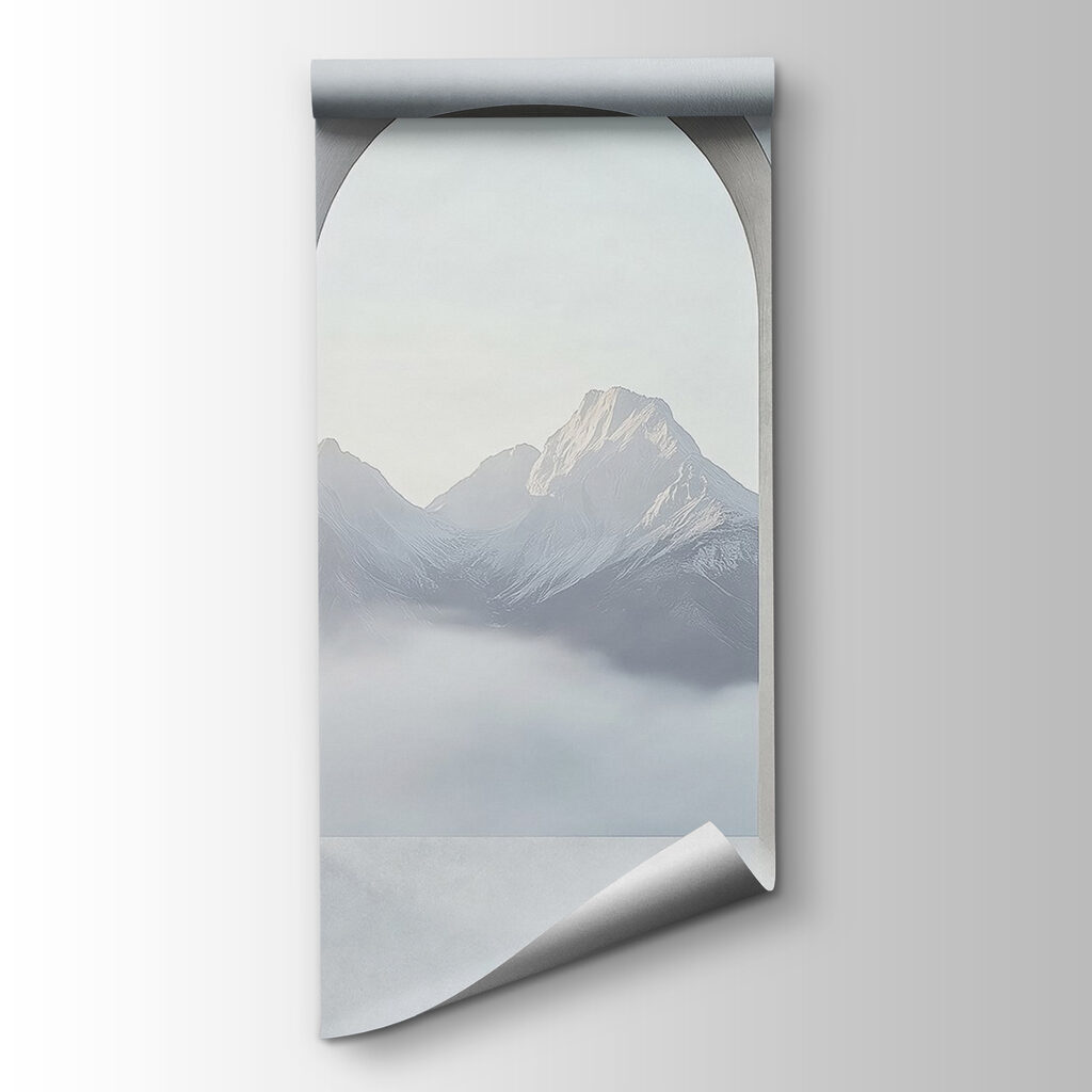 Mountain view through arches — product view