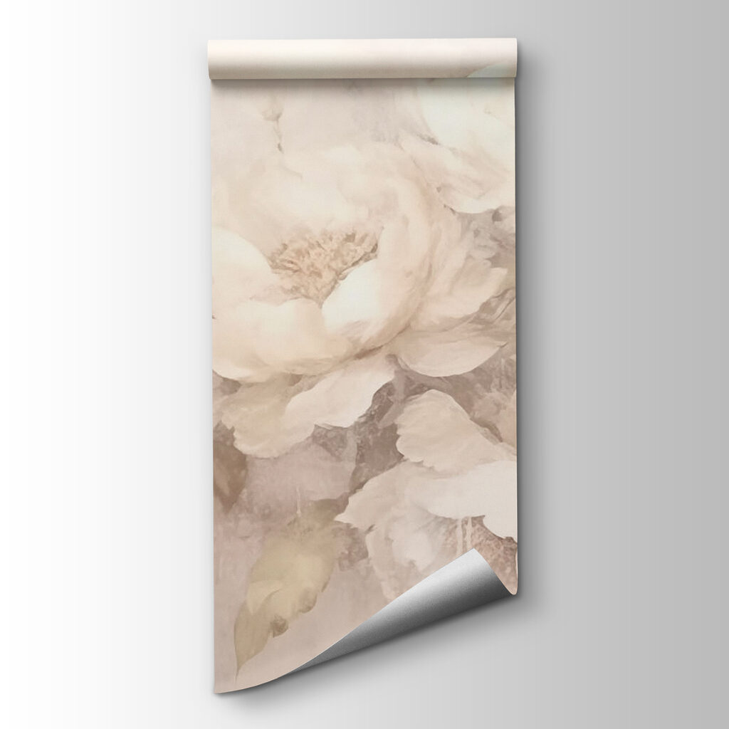 Peonies above weathered paint — product view