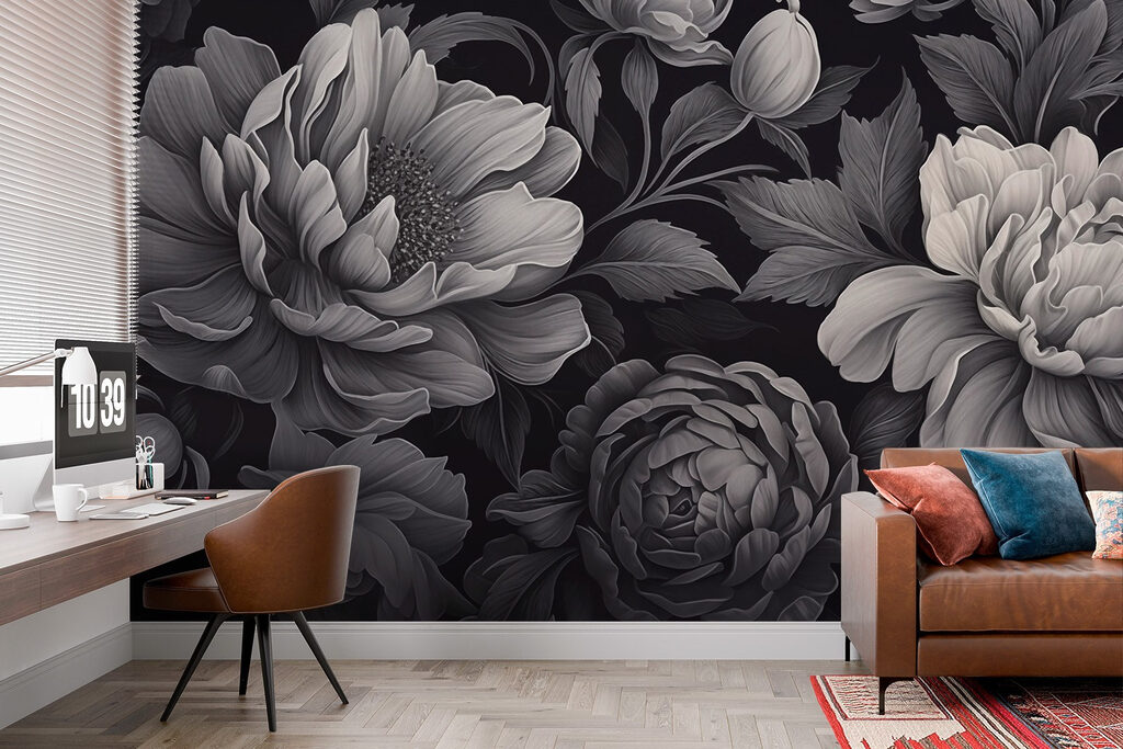 Peonies in Monochrome — interior 3