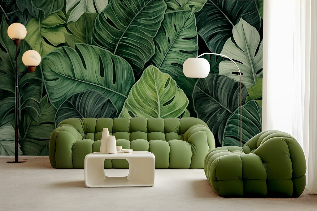 Monstera leaf canopy — interior 2