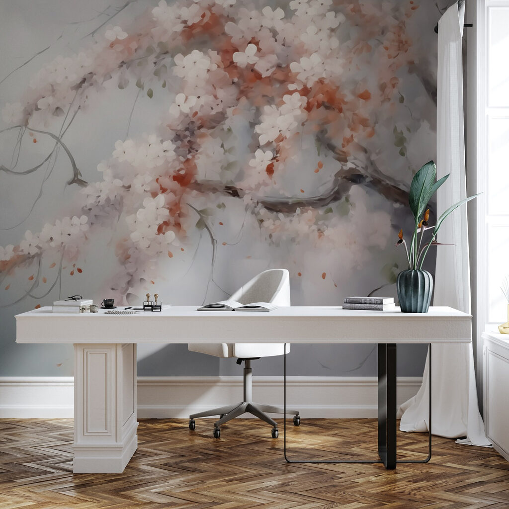 Pink blossom branches — interior 2