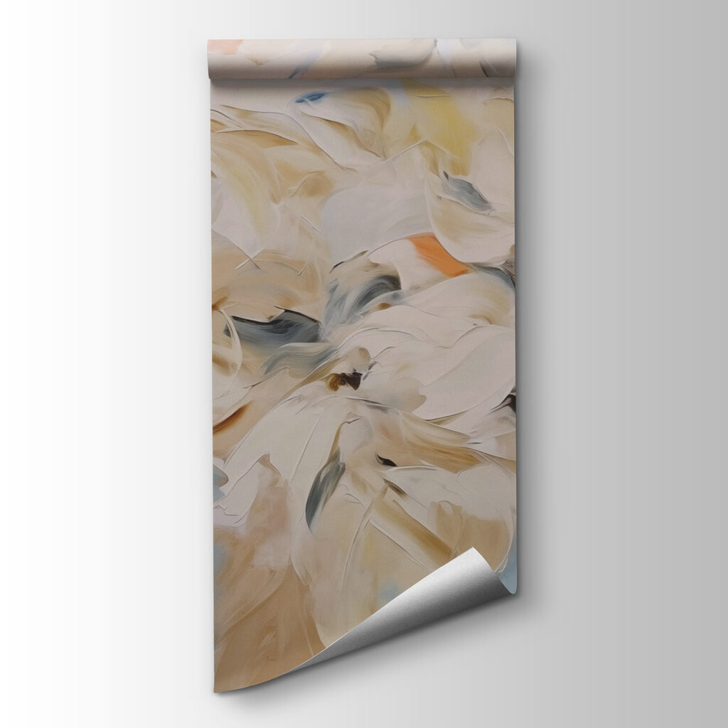 Pale yellow brushstroke flowers — product view