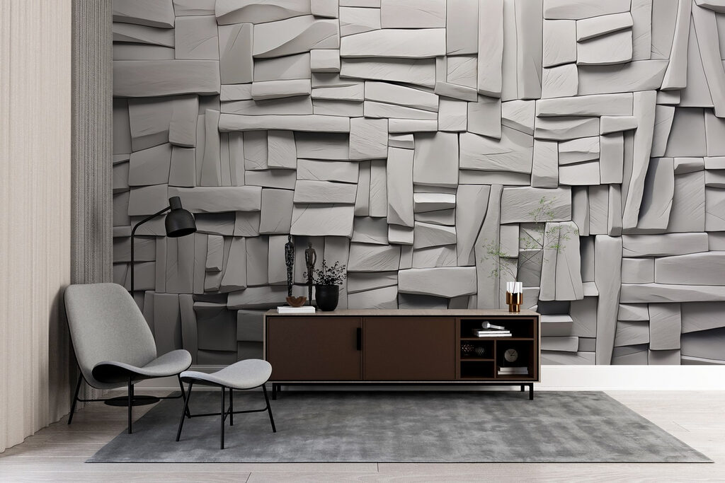 Layered white shapes — interior 3