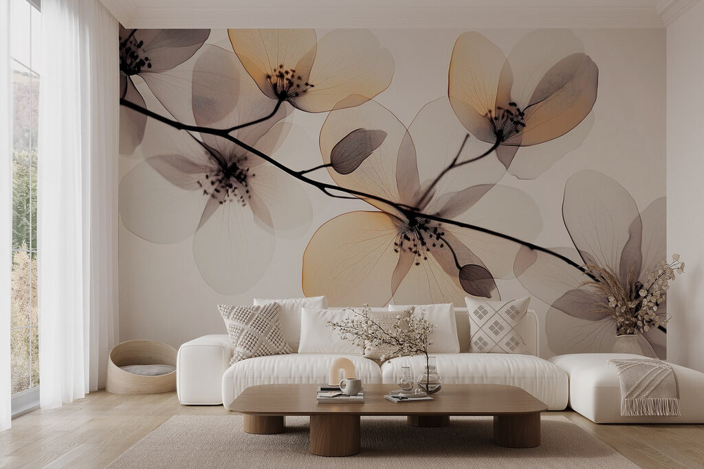 Translucent flowers on branches — interior 3