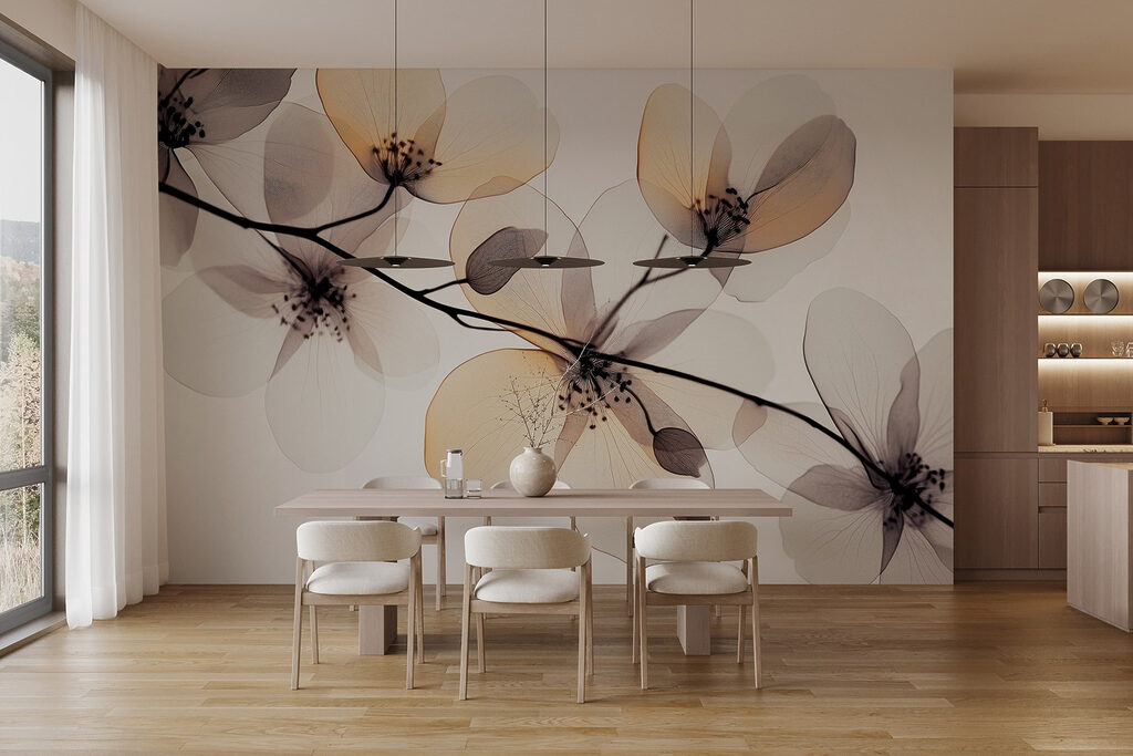 Translucent flowers on branches — interior 5