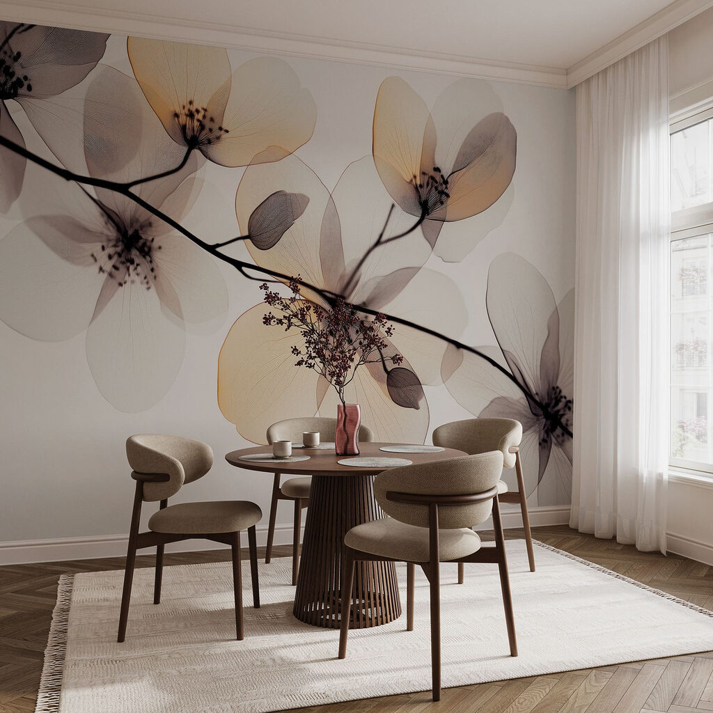 Translucent flowers on branches — interior 6