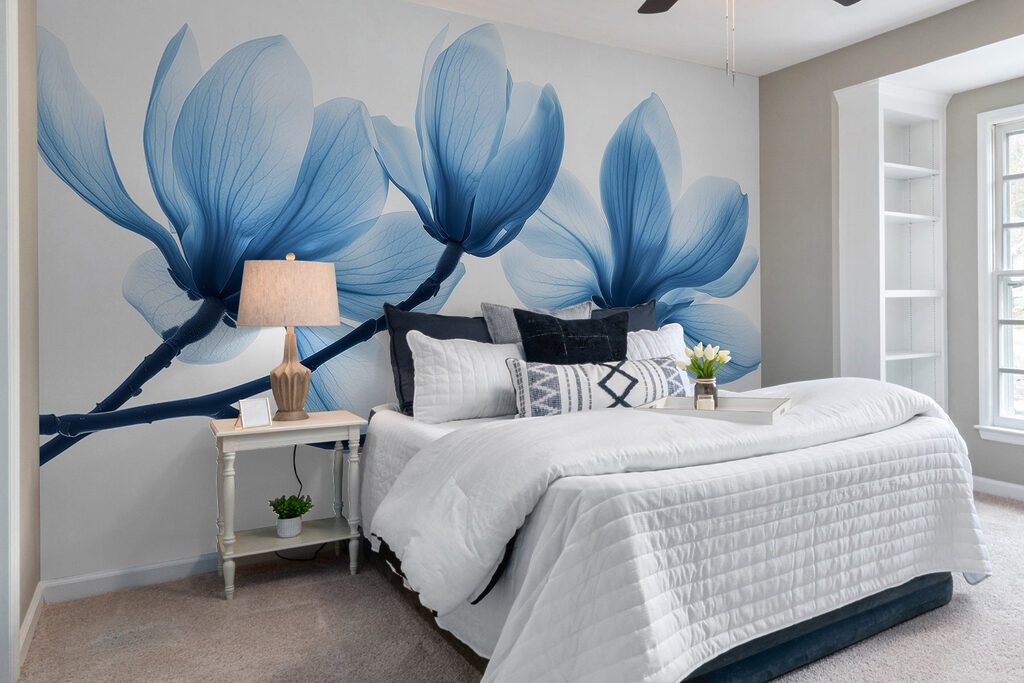 Blue magnolia branches — interior 1