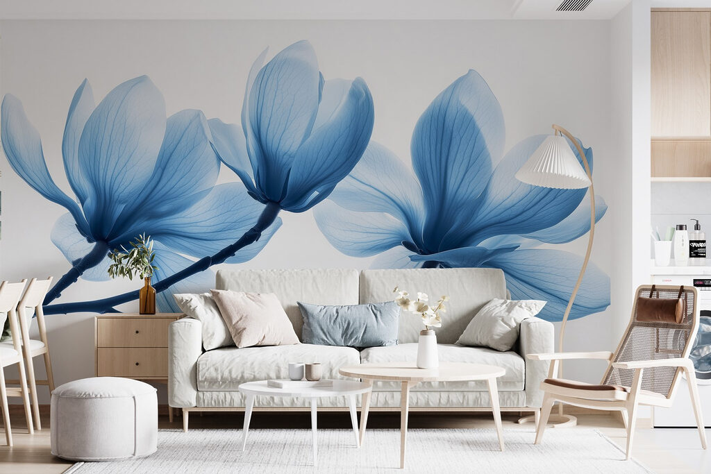 Blue magnolia branches — interior 2