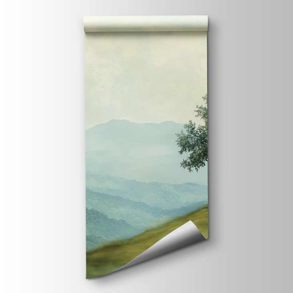 Lone tree over hills — product view