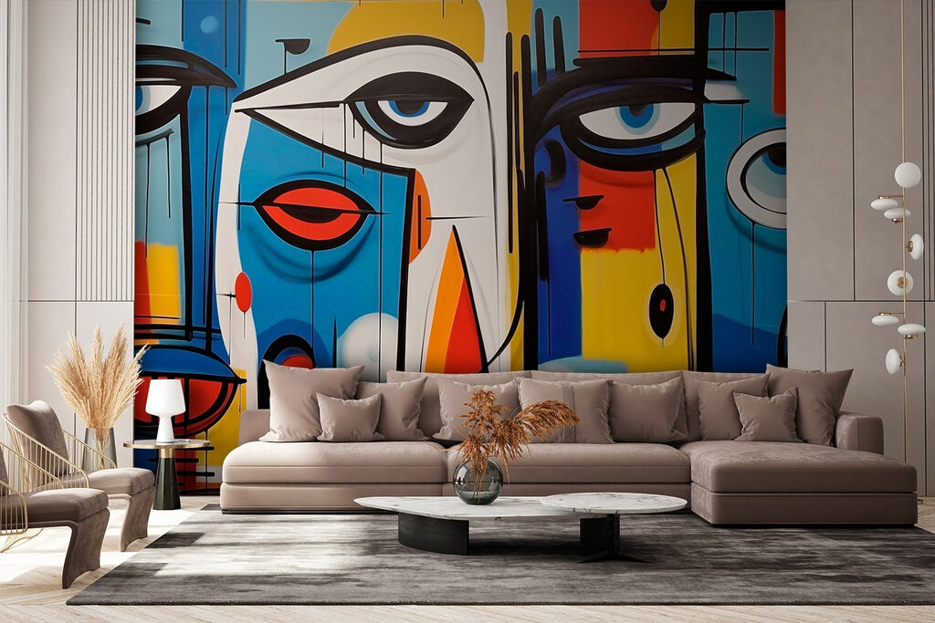 Stylised faces — interior 1