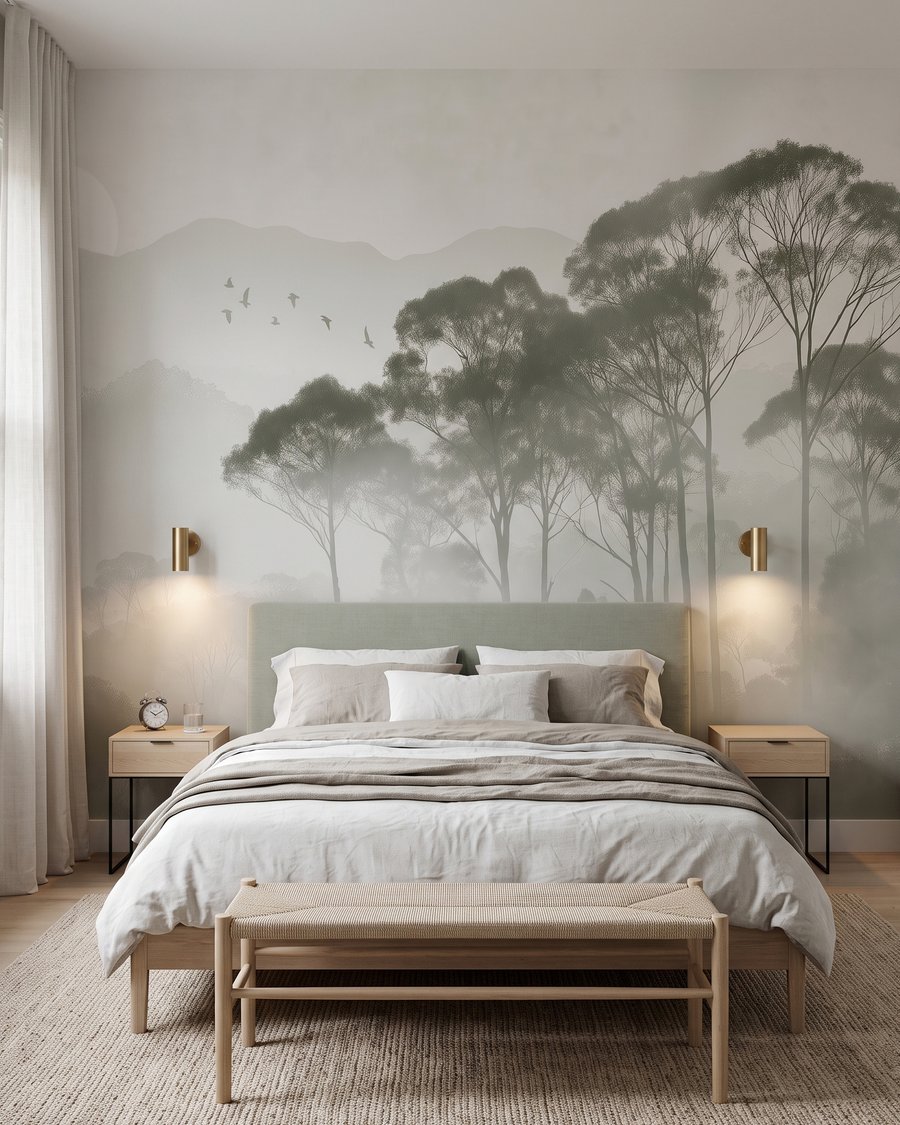 Treetops in Mist in an interior