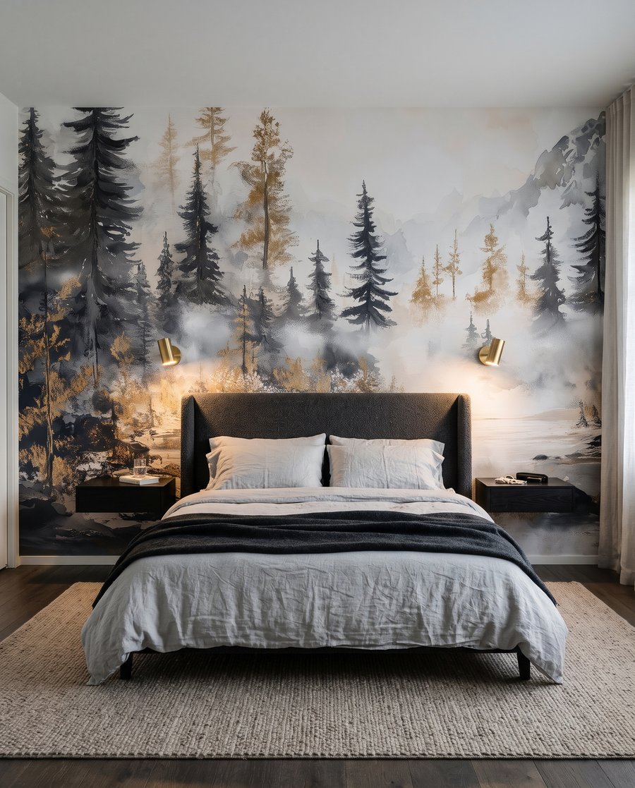 Winter River in an interior
