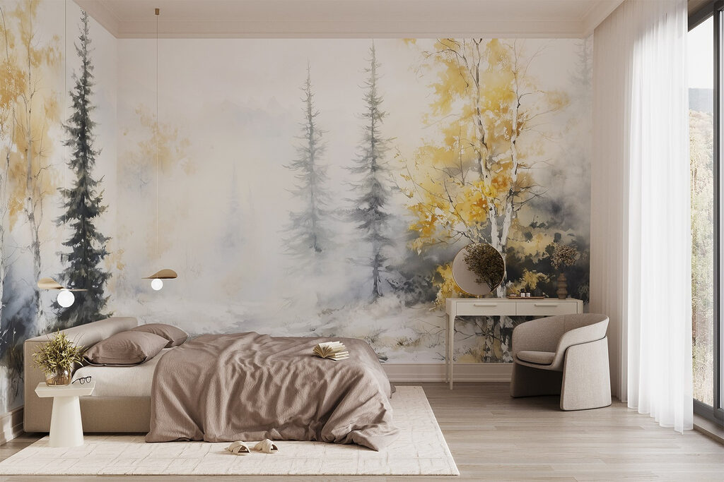 Winter stream between trees — interior 1