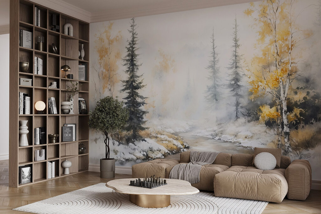 Winter stream between trees — interior 3