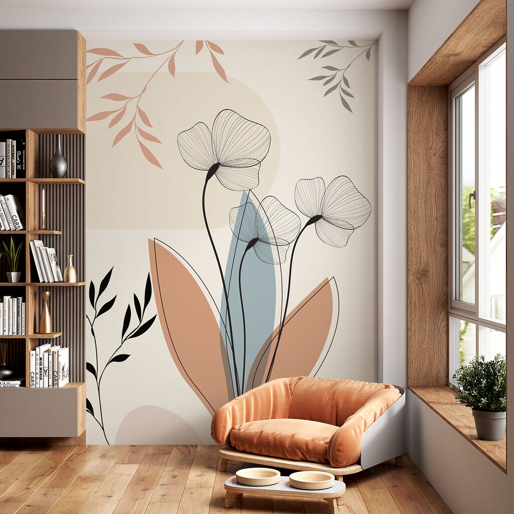 Flower outlines and arches — interior 2