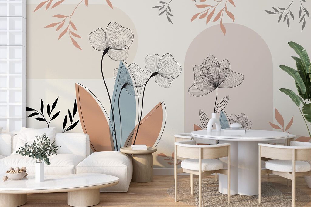 Flower outlines and arches — interior 3