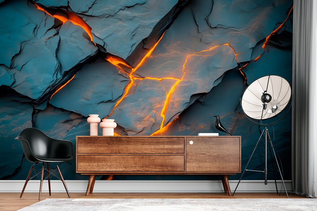 Orange glow in cracks — interior 3