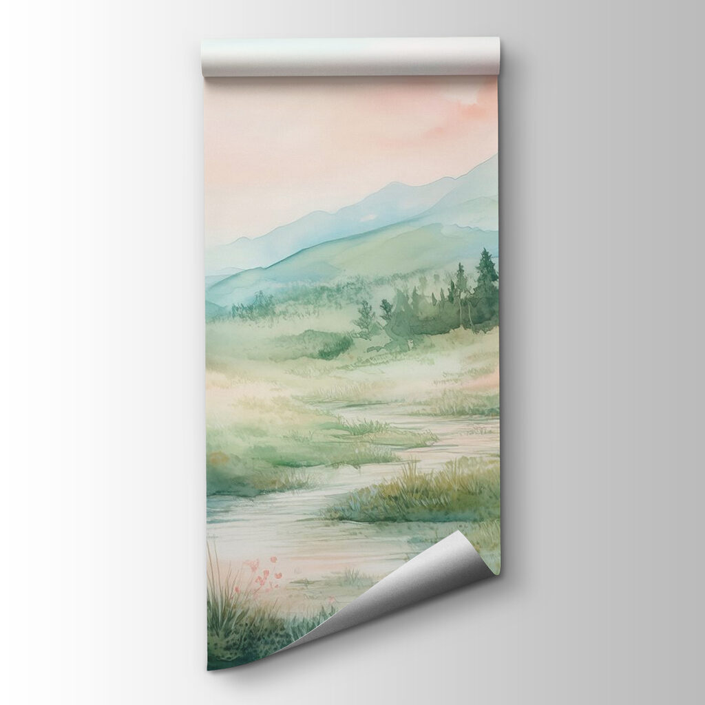 Path through mountain meadow — product view