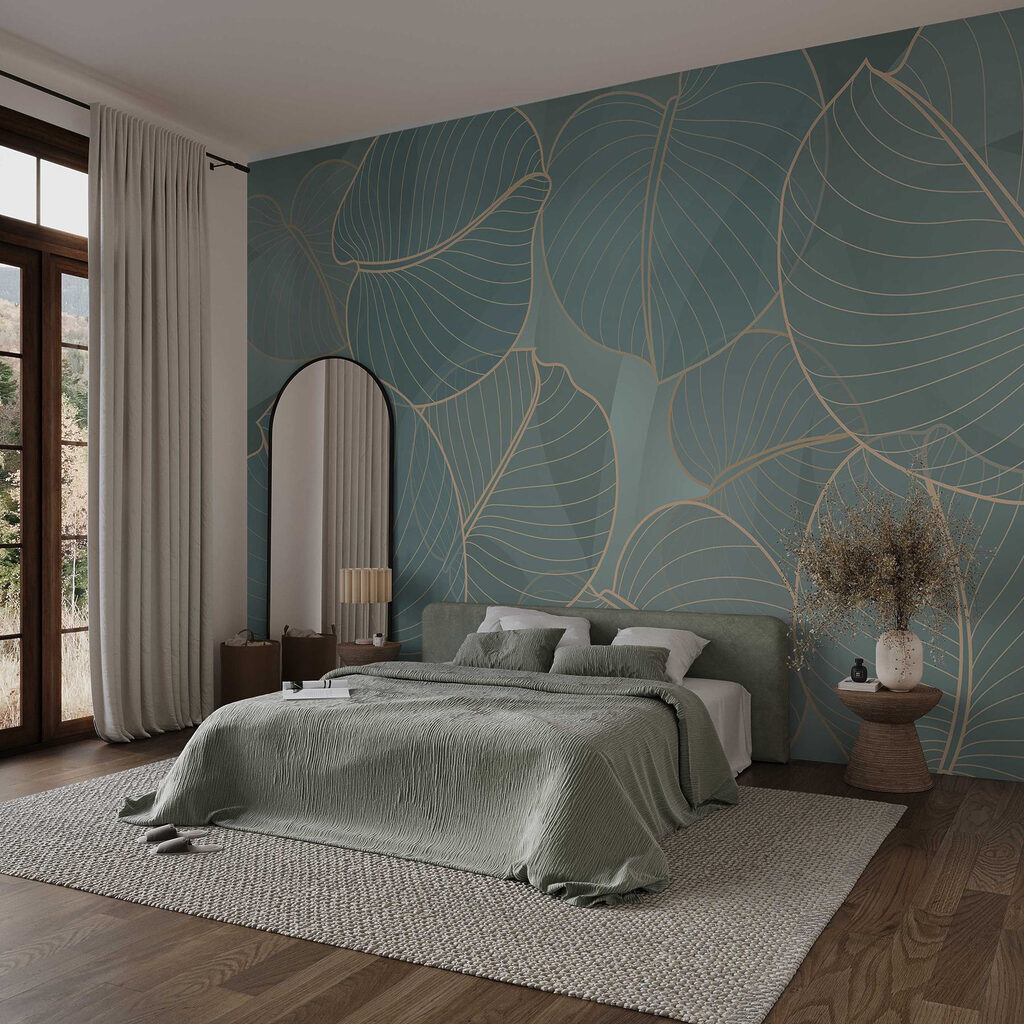 Leaf Vein Tapestry in an interior