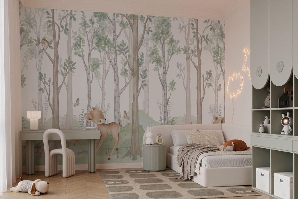 Woodland Animal Clearing in an interior