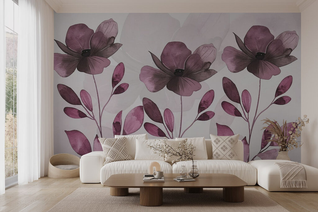 Flowers in Deep Watercolour in an interior