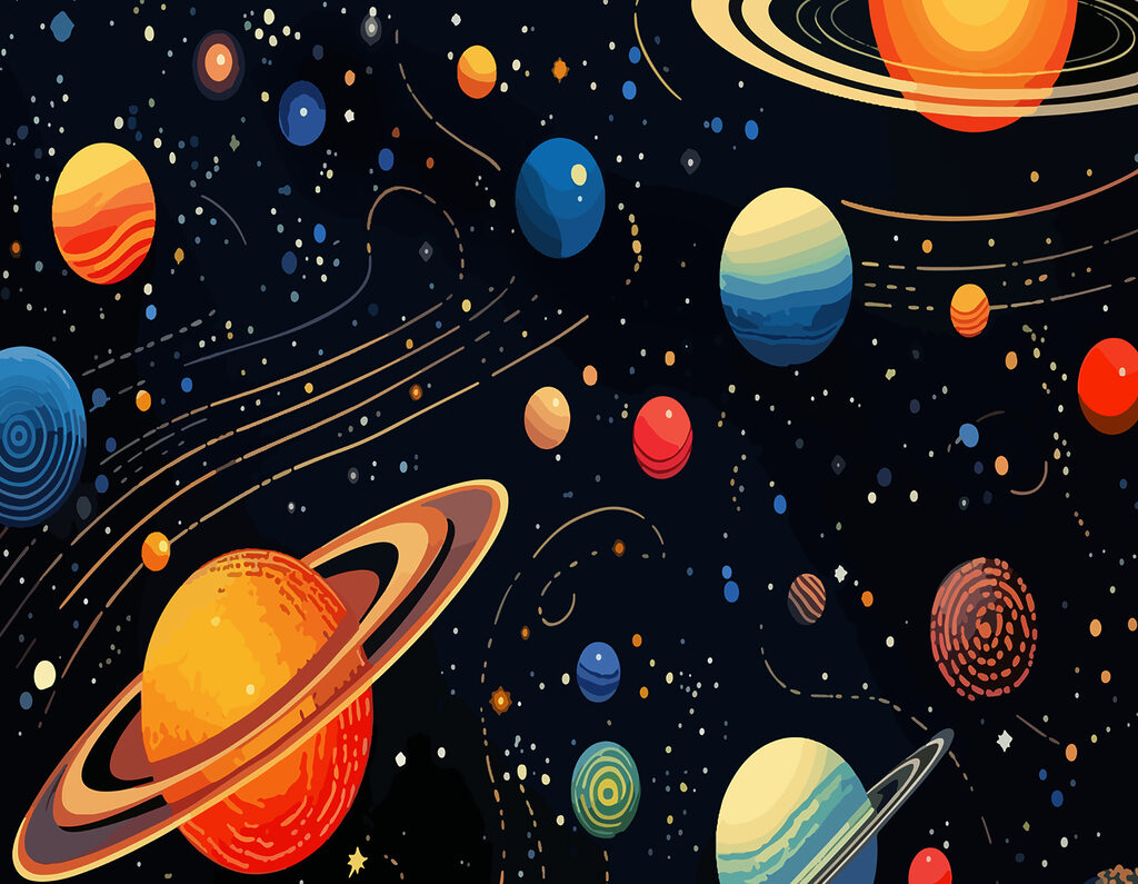 Planets on golden bands — full design