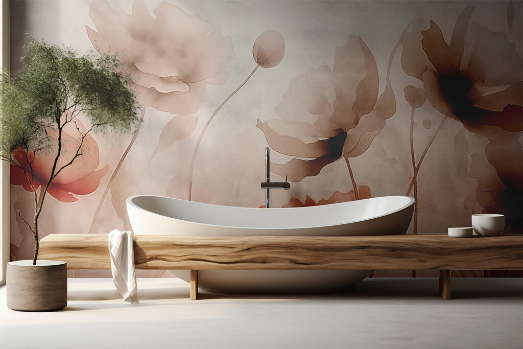 Soft flowers with terracotta — interior 3