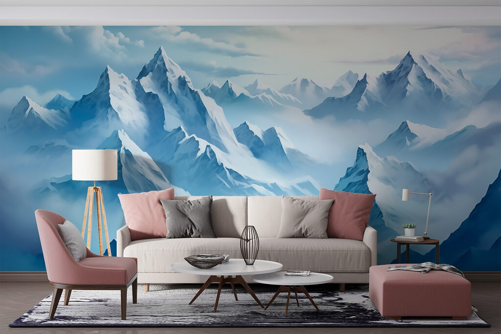 Mountain peaks above clouds — interior 1