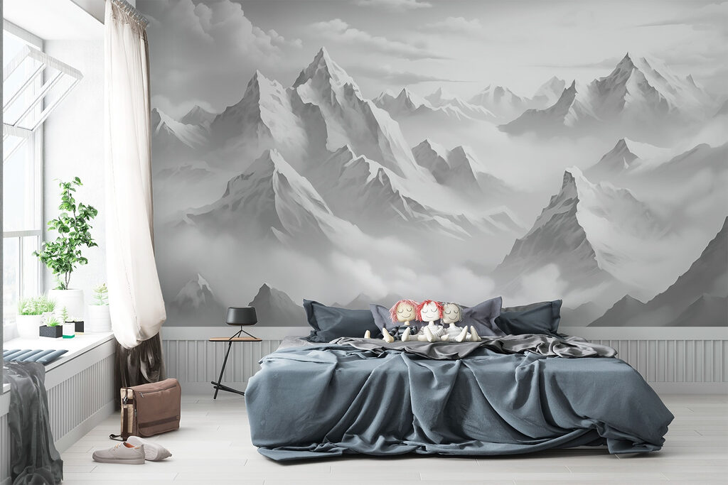 Summits Through Cloud in an interior