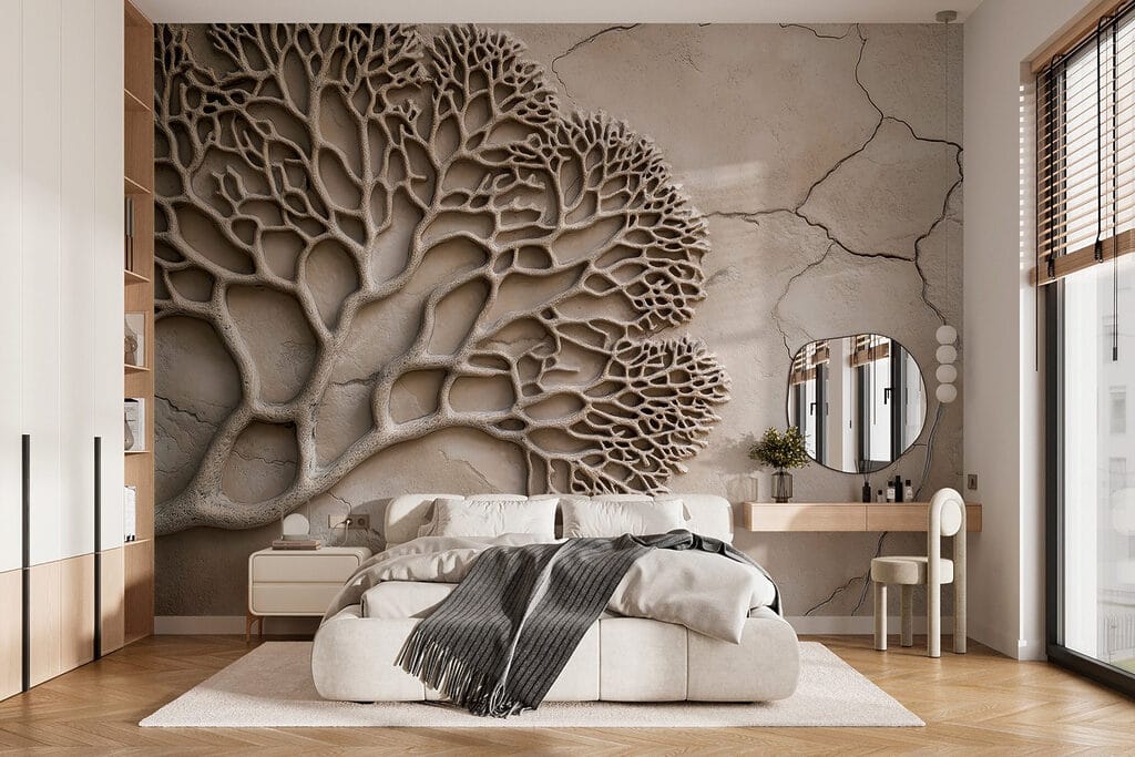 Branches beside fine cracks — interior 1