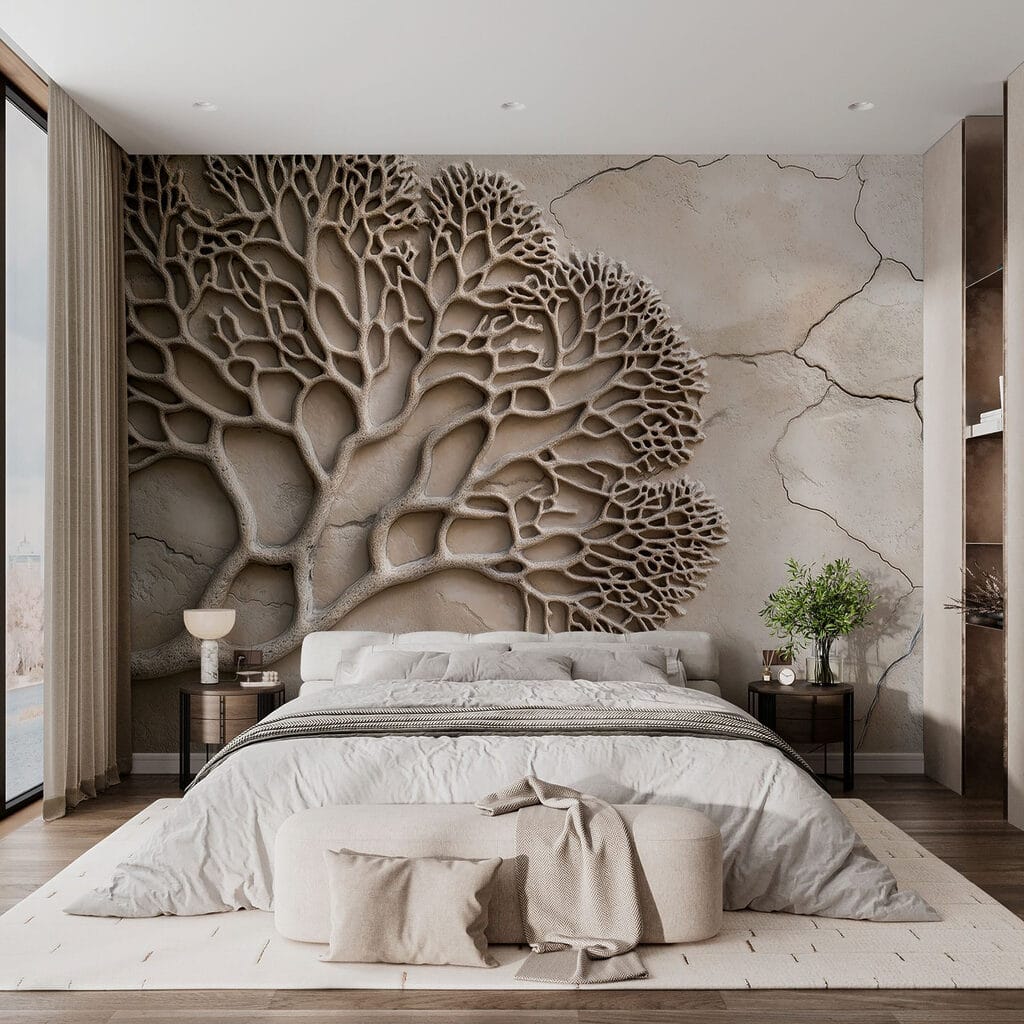 Branches beside fine cracks — interior 2