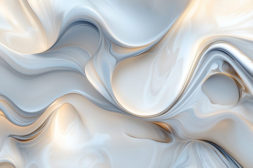 Blue waves with gold — full design