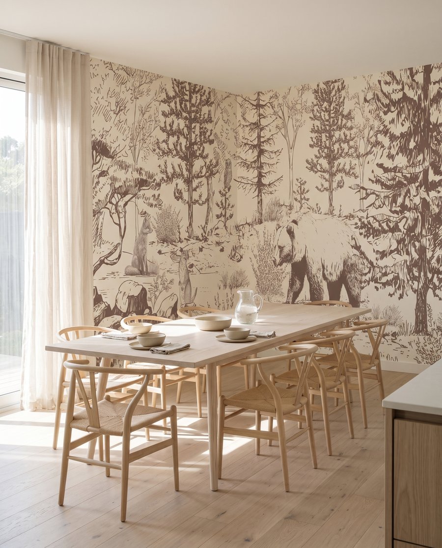 Bear in Woodland Etching — interior 7