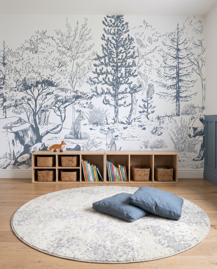 Bear in Woodland Etching — interior 2
