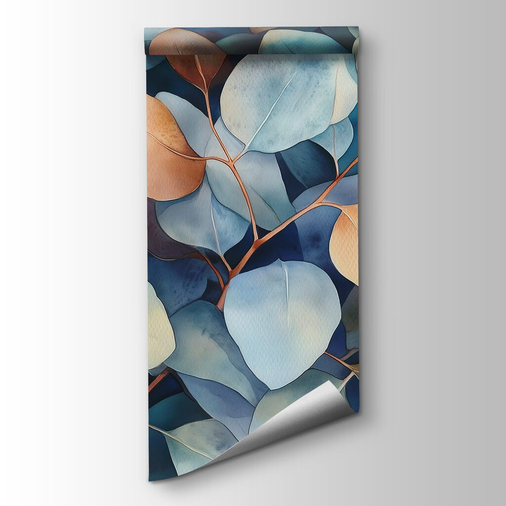 Blue leaves with ochre — product view