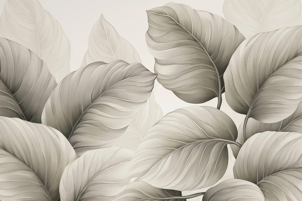 Large round leaves — full design
