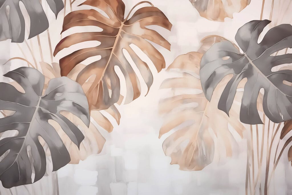 Monstera in Earth Tones — full design