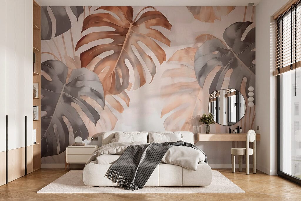 Monstera in Earth Tones in an interior
