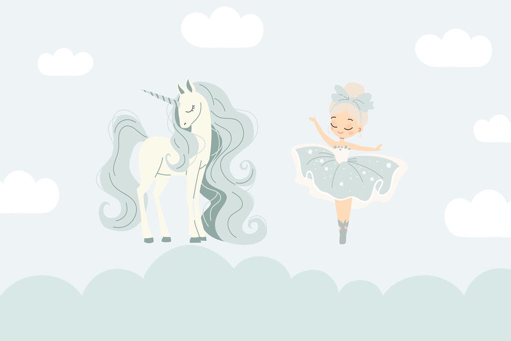 Unicorn and a dancer — full design