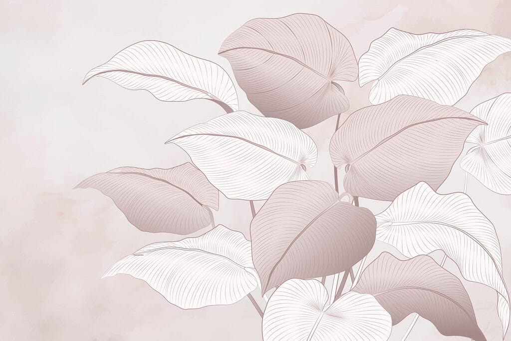 Transparent pink leaves — full design