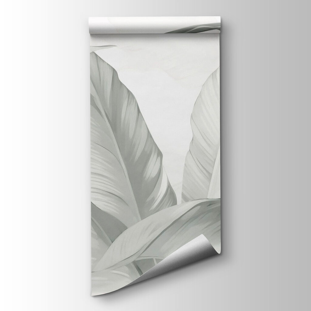 Large leaves on white — product view