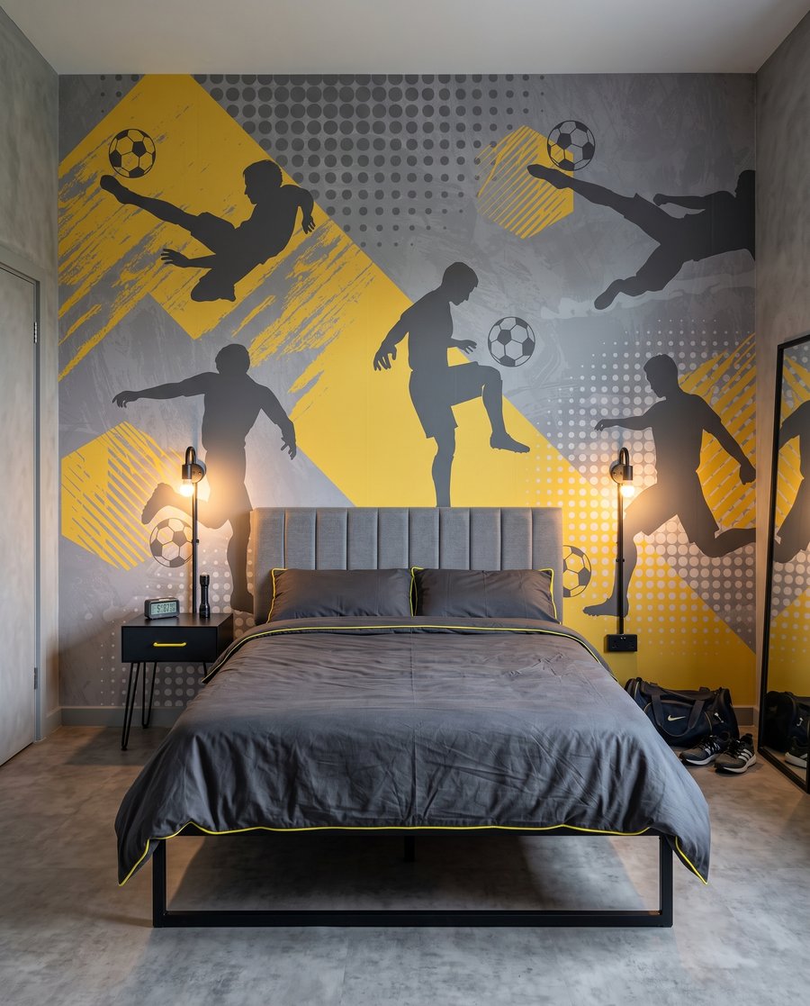 Footballers in motion — interior 2