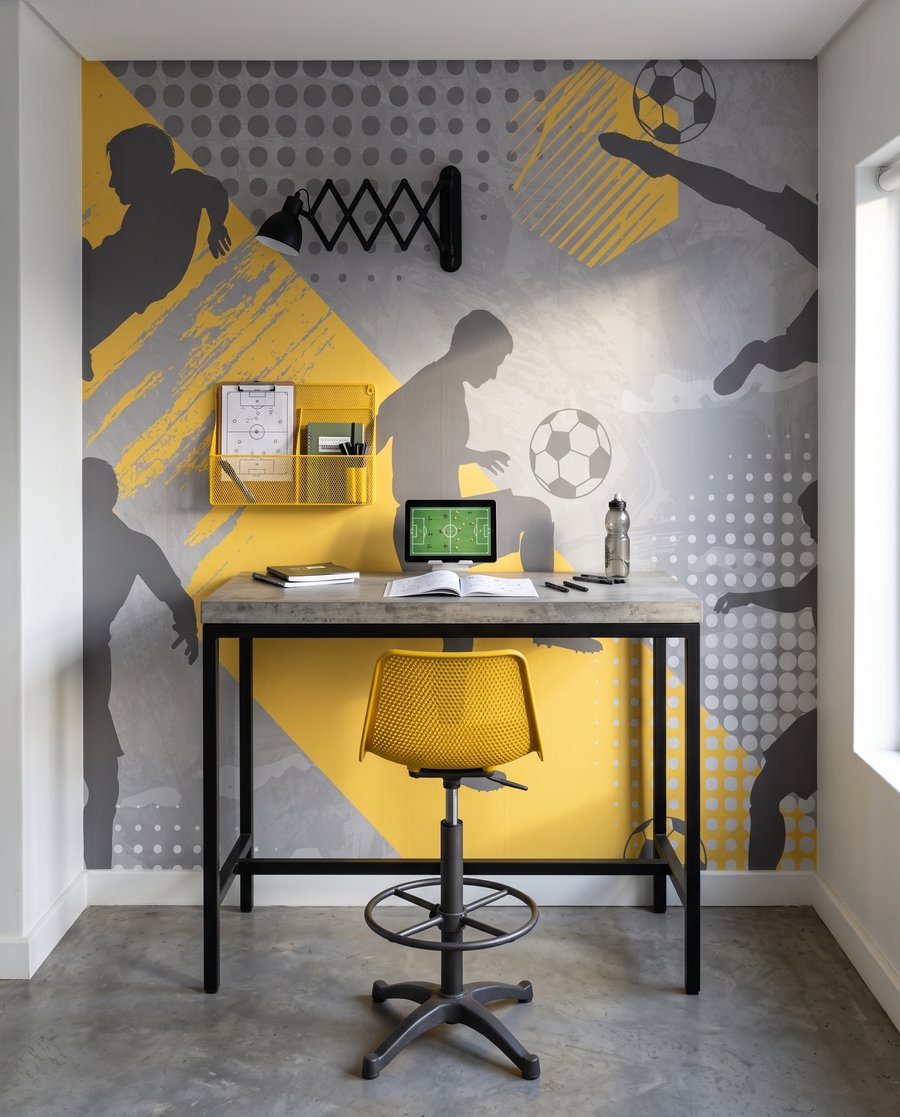Footballers in motion — interior 5