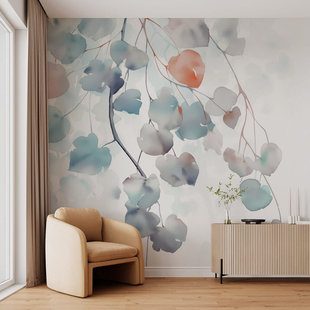 Round leaves on twigs — interior 1