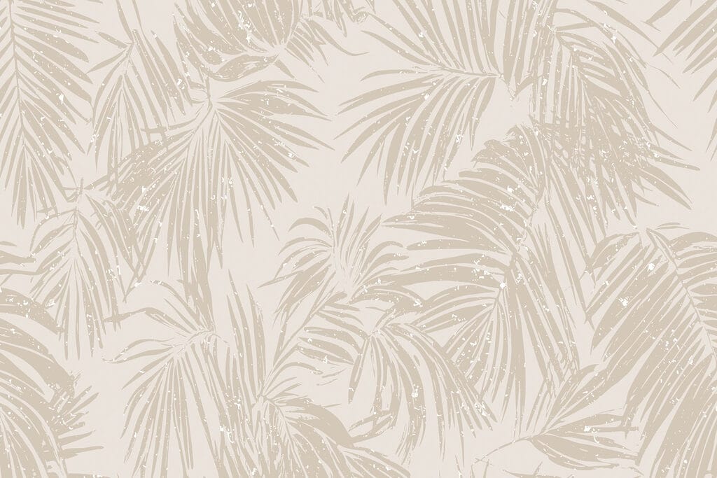Palms as beige silhouettes — full design