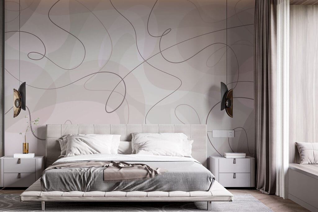 Thin looping lines — interior 3