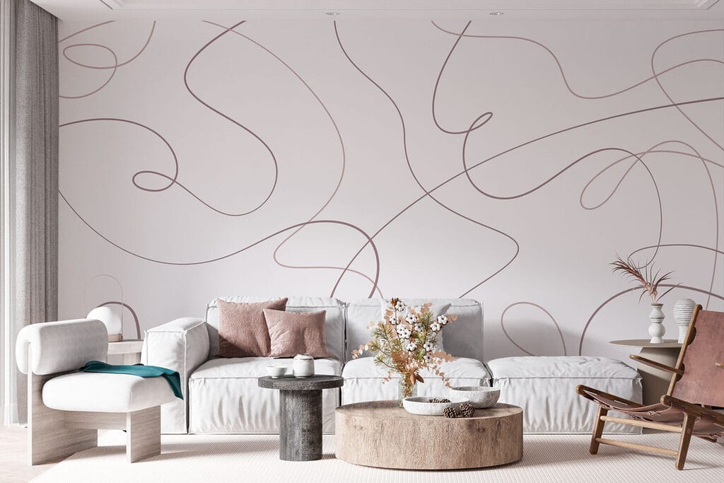 Loose loops on white — interior 1