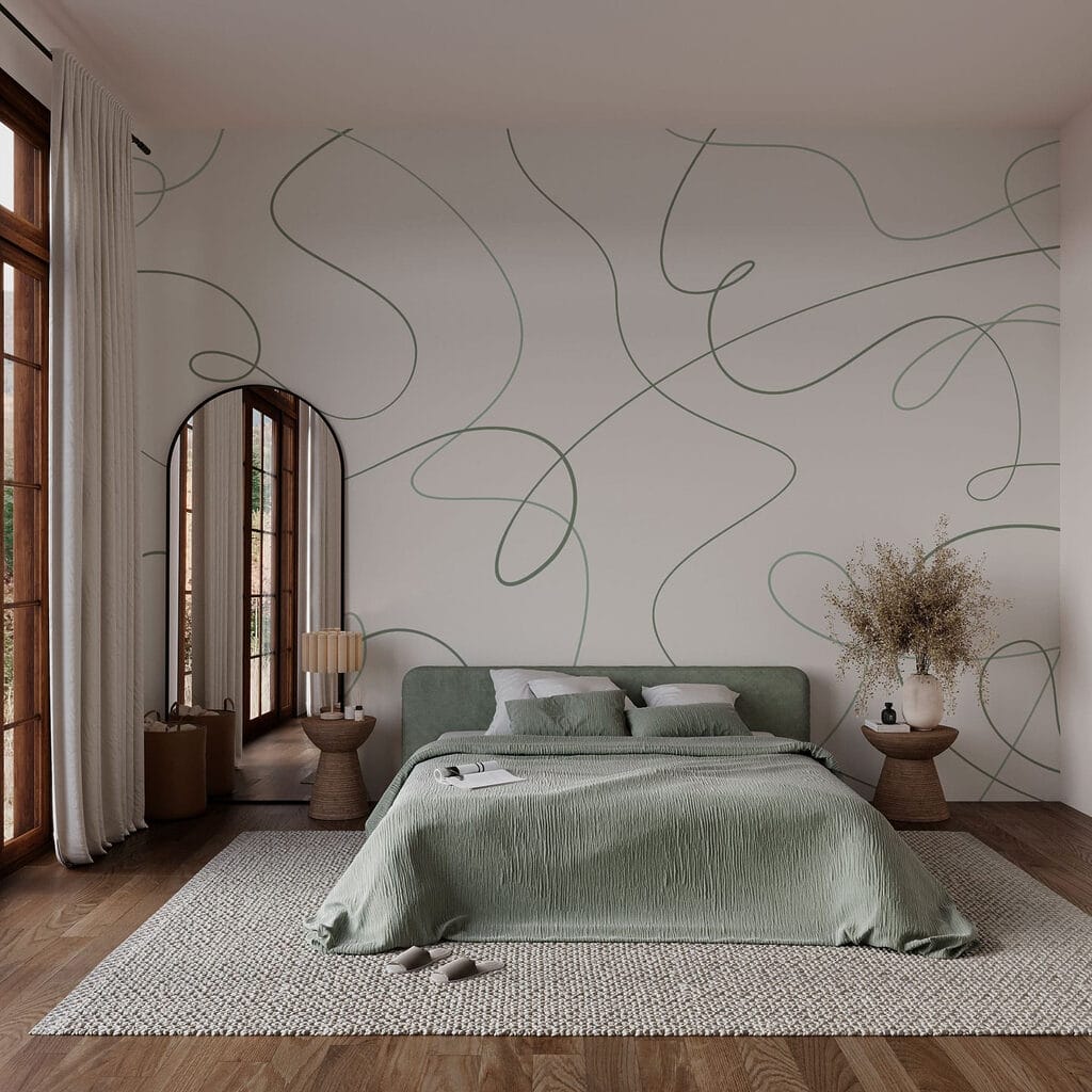 Lines Wandering Freely in an interior